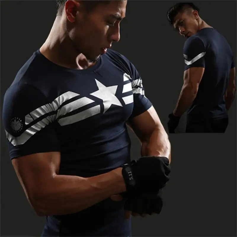 Captain America Superman Gyms Sport Men T-Shirts Male mma T-shirts Punisher Short Sleeve tshirt Male Fitness Compression Shirt
Captain America Superman Gyms Sport Men T-Shirts Male mma T-shirts Punisher Short Sleeve tshirt Male Fitness Compression Shirt
