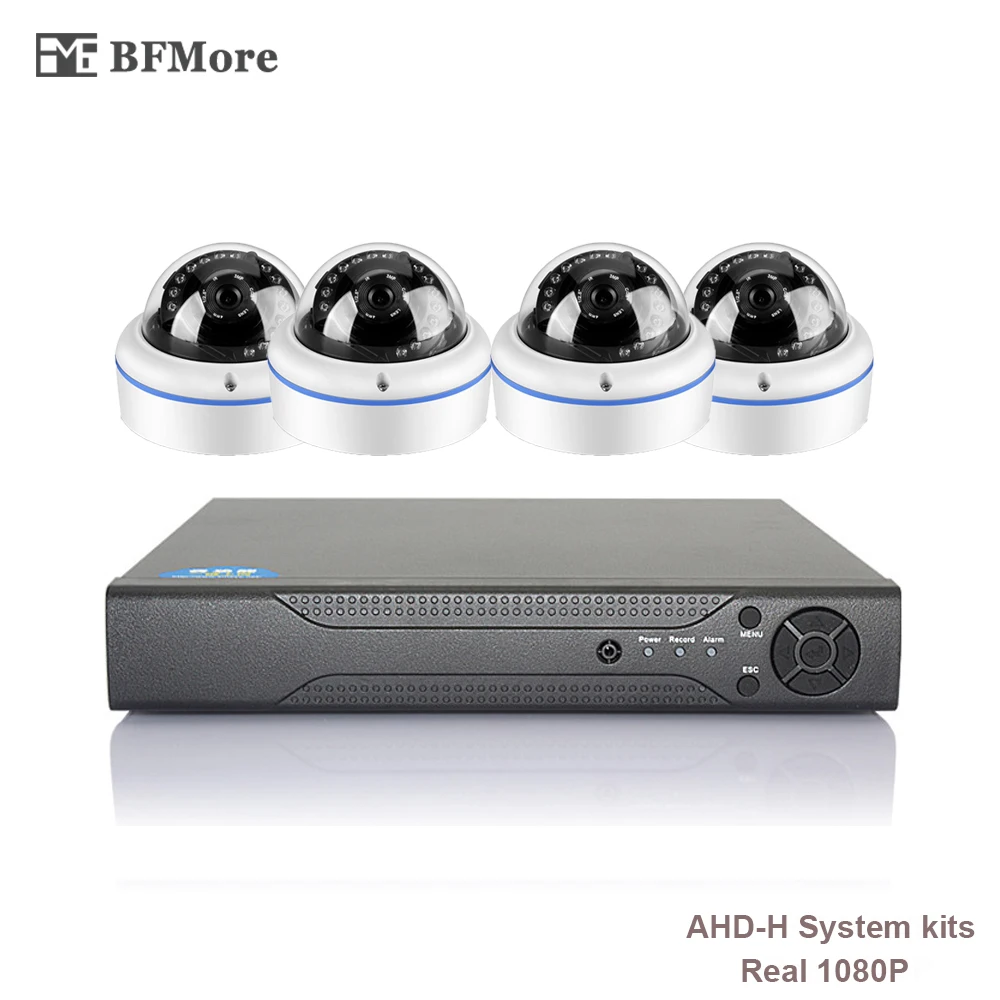 

BFMore 4CH AHD 1080P-H CCTV System 2.0MP Dome CCTV DVR Indoor Security Camera Camera Surveillance Kit Email FTP P2P xeye