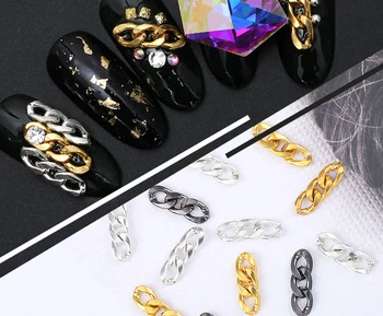 Nail Chain Short Chain Gold Silver Mineral Black New Style Punk Wind Nail Decoration
Nail Chain Short Chain Gold Silver Mineral Black New Style Punk Wind Nail Decoration