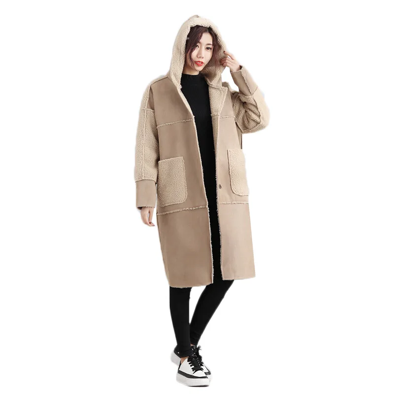 Wowen wool coat winter jacket female lamb hair jacket women hooded loose overcoat wool coat thick section women wool coat
Wowen wool coat winter jacket female lamb hair jacket women hooded loose overcoat wool coat thick section women wool coat