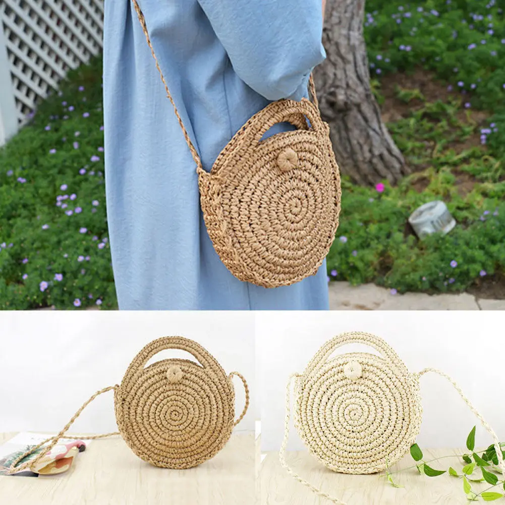 2019 New Fashion Holiday Beach Crossbody Bags Round Handwoven Rattan Circle For Women Lady Bamboo Straw Satchel
2019 New Fashion Holiday Beach Crossbody Bags Round Handwoven Rattan Circle For Women Lady Bamboo Straw Satchel