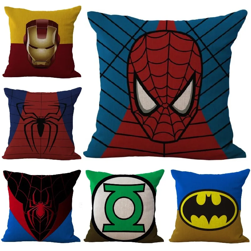 Hot Sale Super Hero Spider-Man Cushion Cover Linen Cotton Throw Pillows Car Sofa Cover Decorative Pillowcase decorativos cojines
Hot Sale Super Hero Spider-Man Cushion Cover Linen Cotton Throw Pillows Car Sofa Cover Decorative Pillowcase decorativos cojines