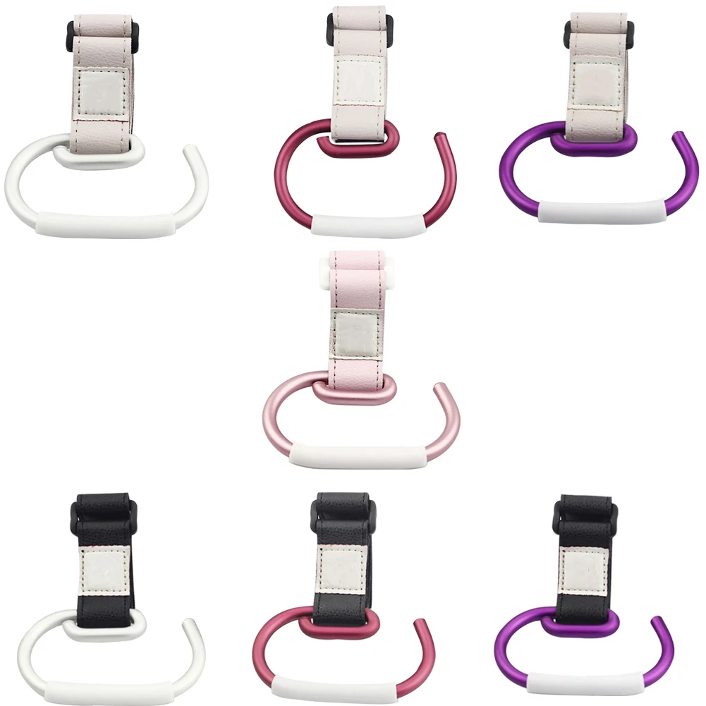 Black Baby Stroller Hooks Multi-purpose Infant Pushchair Buggy Clips Carabiner for Diaper Shopping Bags Clothing Toys 6.30 x 3.94 inch