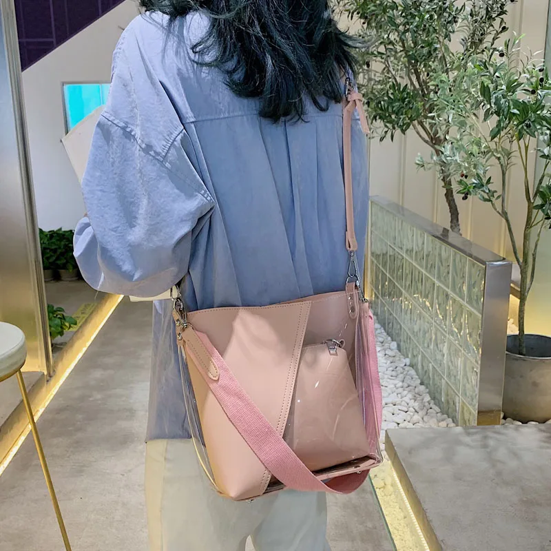 Summer bag handbags new 2019 shoulder Messenger bag ins wild large capacity transparent bucket bag C43-07
Summer bag handbags new 2019 shoulder Messenger bag ins wild large capacity transparent bucket bag C43-07