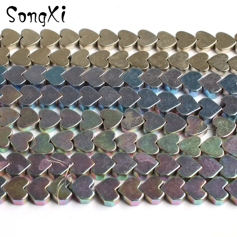 6*5mm 15''Colorful Love Heart Shape Hematite Stone Beads Diy Bracelet Necklace Loose Spacer For Jewelry Making Wholesale
6*5mm 15''Colorful Love Heart Shape Hematite Stone Beads Diy Bracelet Necklace Loose Spacer For Jewelry Making Wholesale