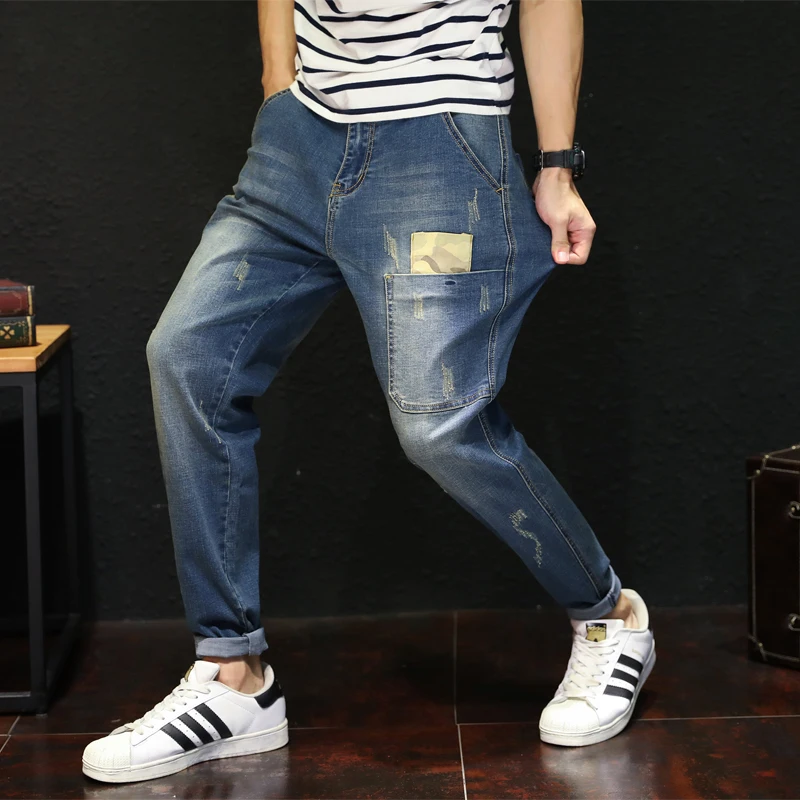 2019 Jeans Men Straight Fit Blue Stretch Denim Pants Large size Trousers Business Cowboys Man Jeans 40 42 44 46 48 size
2019 Jeans Men Straight Fit Blue Stretch Denim Pants Large size Trousers Business Cowboys Man Jeans 40 42 44 46 48 size
