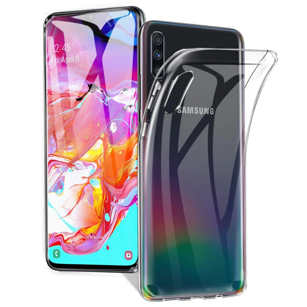 Чехол для Samsung Galaxy A10 A20e A30 A40 A50 A60 A70 A80 A90 тонкий прозрачный мягкий чехол из ТПУ с
