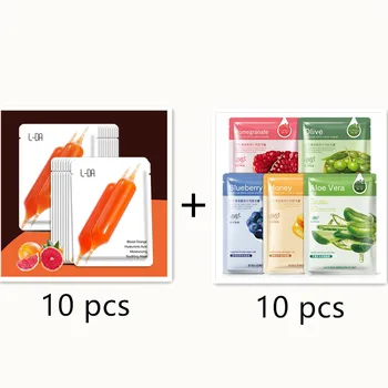 20pcs Blood Orange Mask Whitening Moisturizing Korea Skin Care Face Mask Combo Plant Extract Aloe Vera Olives Honey Facial Mask
20pcs Blood Orange Mask Whitening Moisturizing Korea Skin Care Face Mask Combo Plant Extract Aloe Vera Olives Honey Facial Mask