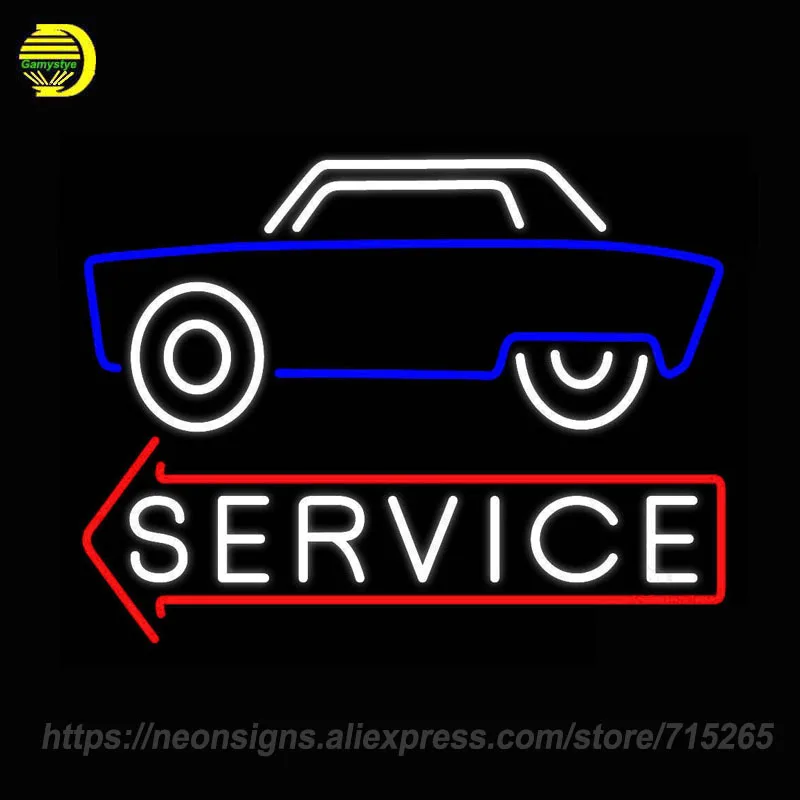 Image Neon Sign For Professional Mobil Gas   Oil Service Car Repair Car Accessories Auto Insurance Hot Rod Hotrods Car Dealer Advertis