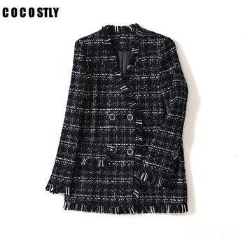 2019 Jaqueta Feminina Jaqueta Feminina Inverno Autumn Coats Women Tweed Jacket Korean Chequered Coarse Twig Small Fragrance Coat
2019 Jaqueta Feminina Jaqueta Feminina Inverno Autumn Coats Women Tweed Jacket Korean Chequered Coarse Twig Small Fragrance Coat
