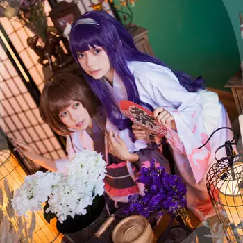 Magical Girl Cospaly Costumes Japanese Traditional Women Kimono Bath Robe Yukata Gown With Obi Geisha Sexy Flower Stage Dress
Magical Girl Cospaly Costumes Japanese Traditional Women Kimono Bath Robe Yukata Gown With Obi Geisha Sexy Flower Stage Dress