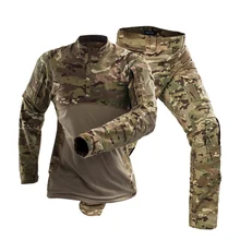 Clothing Combat-Shirt Tactical-Uniform-Set Hunting-Clothes Multicam Black Army Military