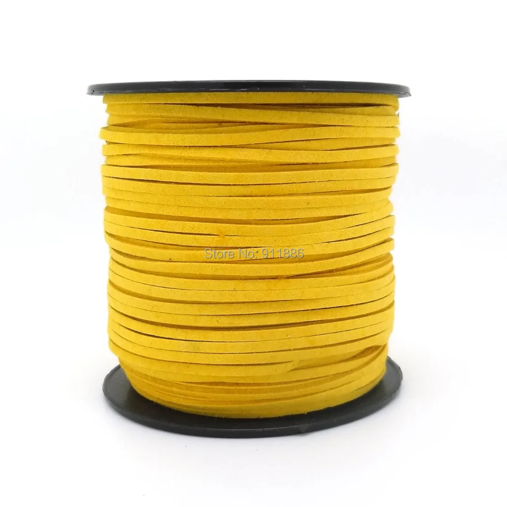 Wholesale 3mm x 1.5mm Gold Faux Leather Suede Beading Cord For Bracelets Making Ultra Microfiber 100 Yard Spool Free Shipping | Украшения и