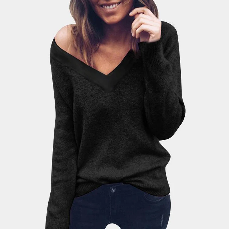 ZADORIN Solid Long Sleeve V Neck Backless Women Knitwear Pullover Vintage Harajuku Streetwear 2019 Fashion White Black Sweater
ZADORIN Solid Long Sleeve V Neck Backless Women Knitwear Pullover Vintage Harajuku Streetwear 2019 Fashion White Black Sweater
