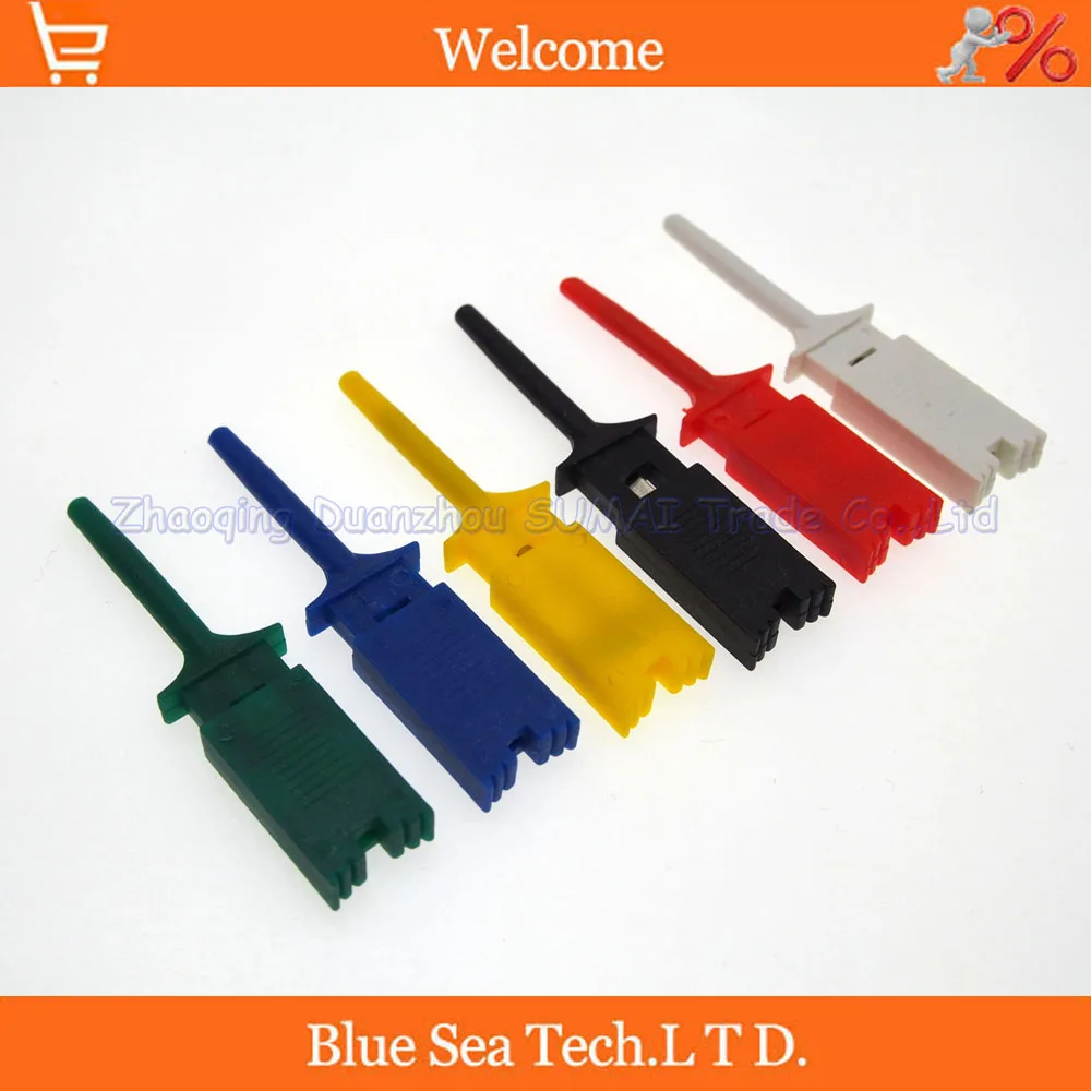 Test hook clip,Grabber SMD IC Test Probe Hook for Multimeter,Logic analyzer test clips, six color mix
Test hook clip,Grabber SMD IC Test Probe Hook for Multimeter,Logic analyzer test clips, six color mix