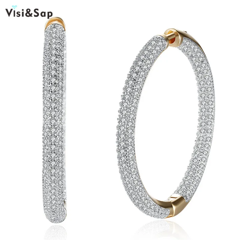 Visisap Large O Shape Lady Hoop Earring Clear Stones Earrings For Women Lovers Gifts Jewellery Brincos Fashion Jewelry VKZCE126
Visisap Large O Shape Lady Hoop Earring Clear Stones Earrings For Women Lovers Gifts Jewellery Brincos Fashion Jewelry VKZCE126