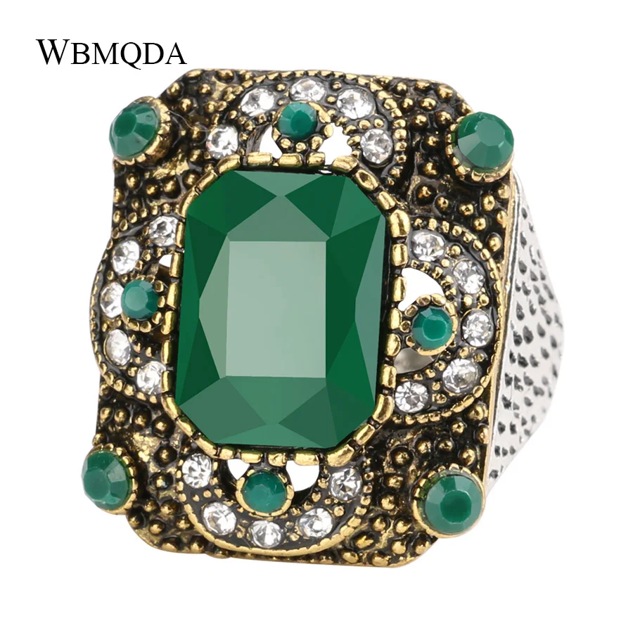 Turkish Rings For Women Antique Gold Green Resin Hollow Out Square Party Big Ring Vintage Jewelry 2018 New
Turkish Rings For Women Antique Gold Green Resin Hollow Out Square Party Big Ring Vintage Jewelry 2018 New