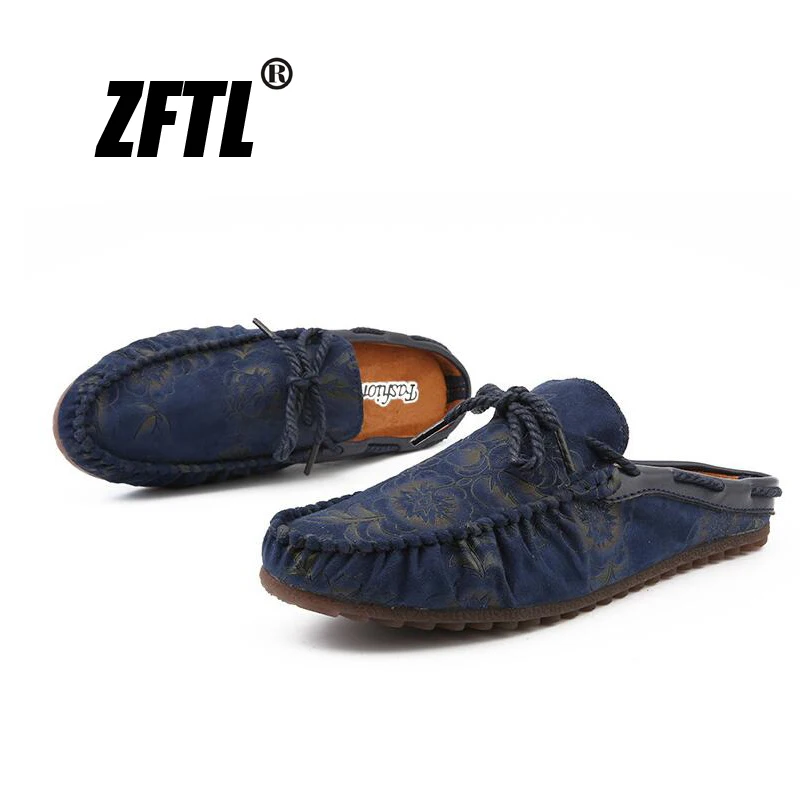 ZFTL 2019 new men's Loafers trend peas sandals half-top mules shoes men's wild lazy shoes Handmade shoes male casual slippers 59
ZFTL 2019 new men's Loafers trend peas sandals half-top mules shoes men's wild lazy shoes Handmade shoes male casual slippers 59