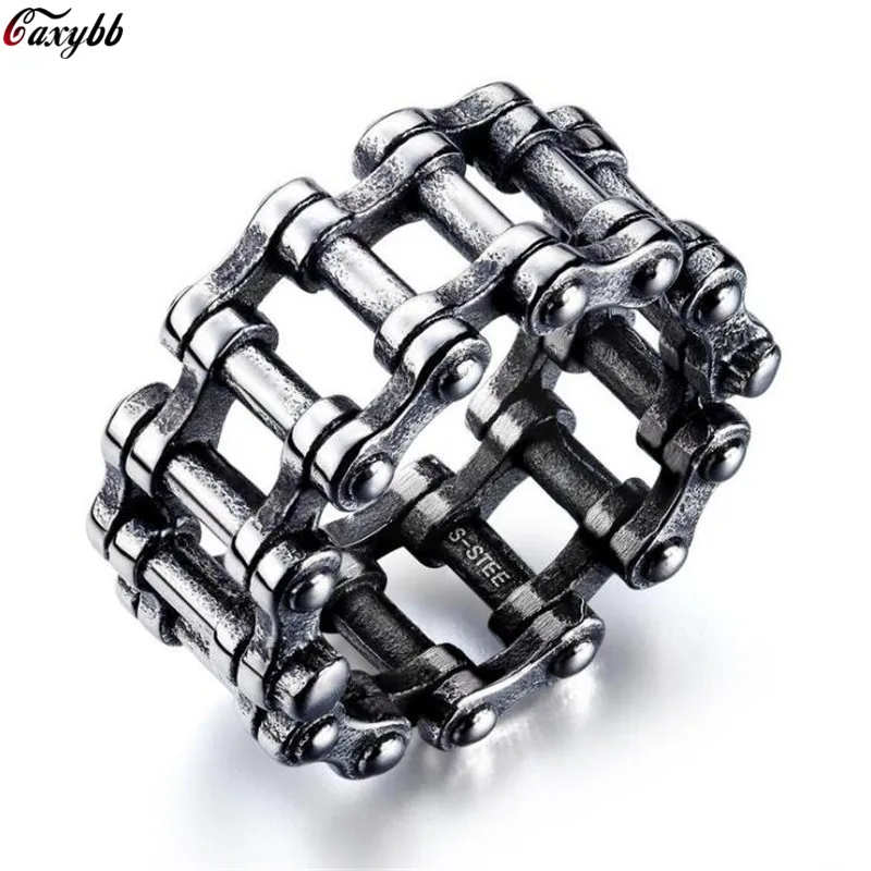 Motorcycle Biker Chain Ring Stainless Steel Jewelry Punk Silver Black Bicycle Chain Ring Motor Biker Ring Men
Motorcycle Biker Chain Ring Stainless Steel Jewelry Punk Silver Black Bicycle Chain Ring Motor Biker Ring Men