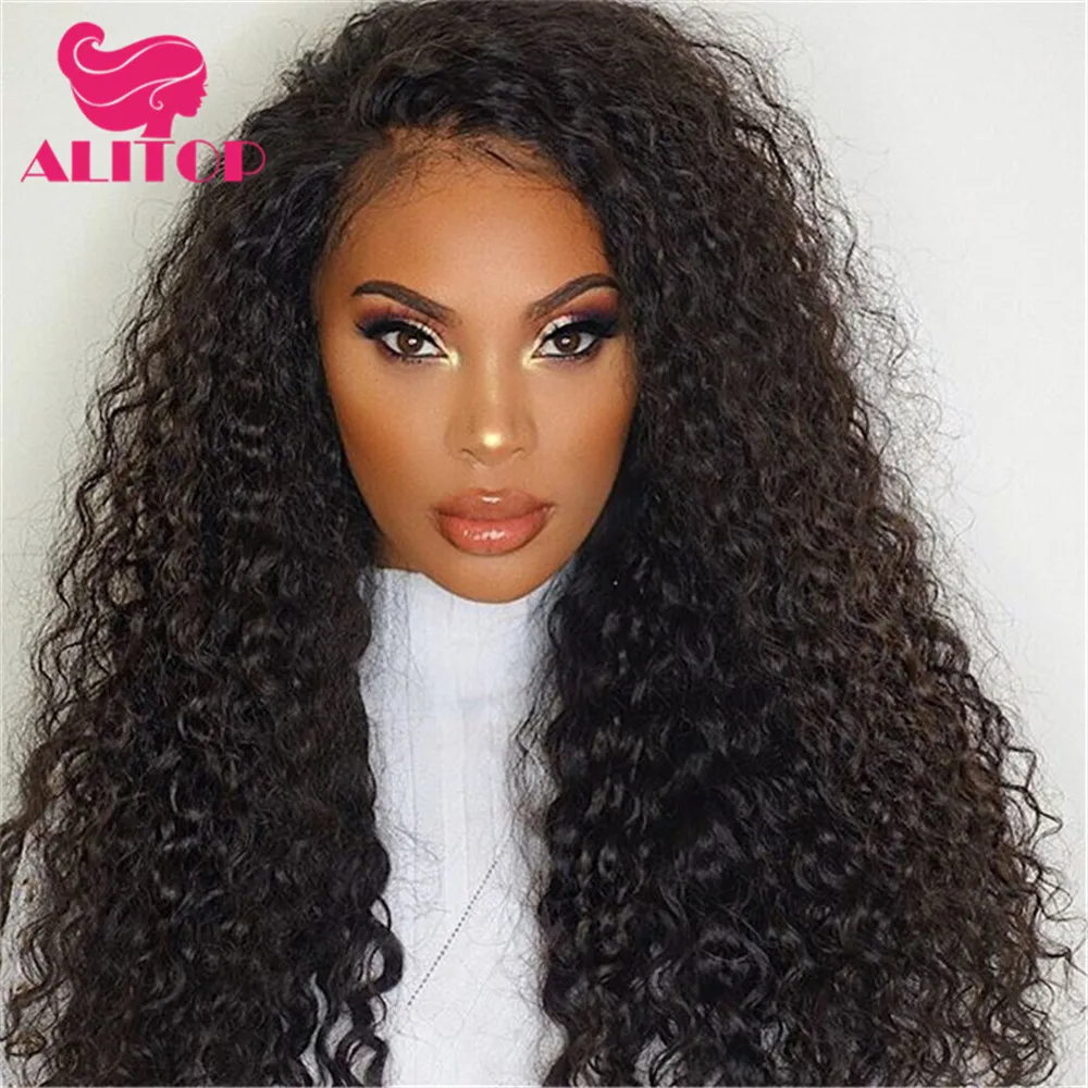 ALITOP Hair Kinky Curly Wigs Women Full Lace Front Human Hair Wigs With Baby Hair Brazilian Remy Hair Bleached Knots парик
ALITOP Hair Kinky Curly Wigs Women Full Lace Front Human Hair Wigs With Baby Hair Brazilian Remy Hair Bleached Knots парик