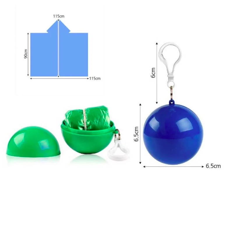 Portable Raincoat Ball Women Men Outdoor Rainwear Waterproof Disposable Camping Hooded Ponchos Plastic Keyring Ball Rain Cover
Portable Raincoat Ball Women Men Outdoor Rainwear Waterproof Disposable Camping Hooded Ponchos Plastic Keyring Ball Rain Cover