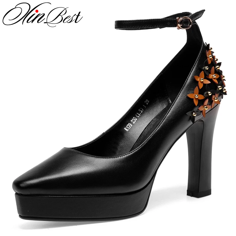 Xinbest Sexy Flower Buckle Women Pumps Fashion Platform High Heels Women Shoes Pointed Toe Square heel Dress Party Pumps 2019
Xinbest Sexy Flower Buckle Women Pumps Fashion Platform High Heels Women Shoes Pointed Toe Square heel Dress Party Pumps 2019