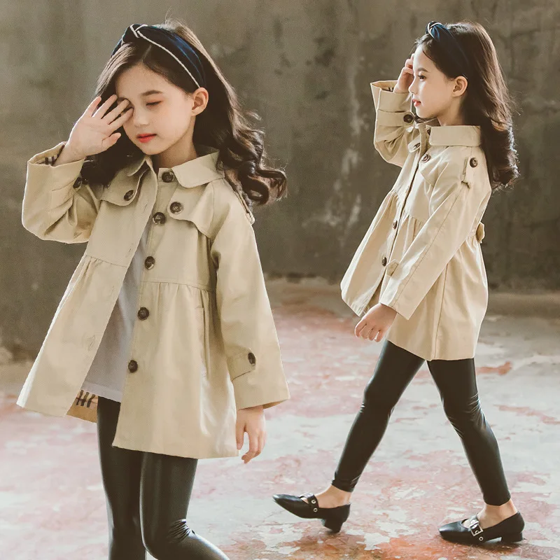 Solid Cotton Trench Coats For Kids Autumn 2019 Long Sleeve Little Big Girls Jackets Double-breasted Coats Children Outwear Tops
Solid Cotton Trench Coats For Kids Autumn 2019 Long Sleeve Little Big Girls Jackets Double-breasted Coats Children Outwear Tops