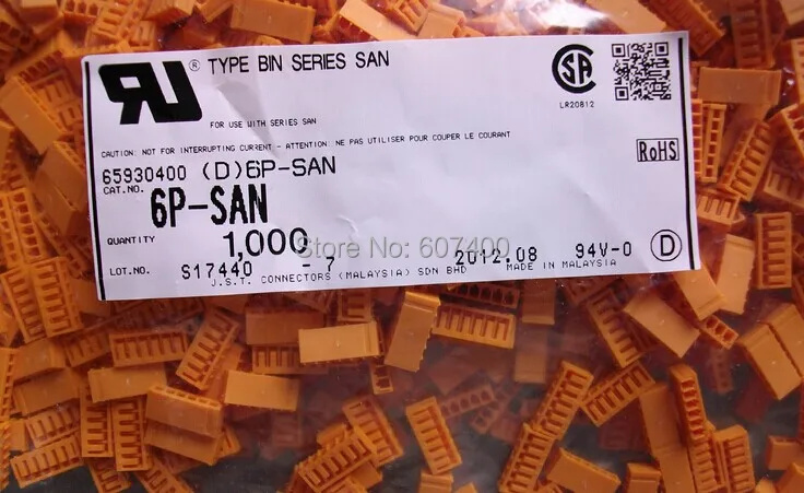 6P-SAN housings Yellow color Connectors terminals housings 100% new and original parts
6P-SAN housings Yellow color Connectors terminals housings 100% new and original parts