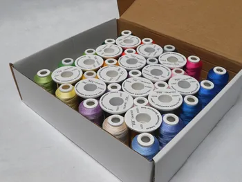 Simthread 40 Brother colors polyester 550Y mini cone embroidery thread & A type bobbin & 75D/2 bobbin thread high quality
Simthread 40 Brother colors polyester 550Y mini cone embroidery thread & A type bobbin & 75D/2 bobbin thread high quality