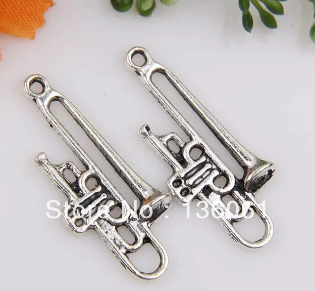 Vintage Silvers Charms Music Instrument Trombone Pendants For Jewelry Making Findings Bracelets Handmade DIY Gifts 10pcs Z720
Vintage Silvers Charms Music Instrument Trombone Pendants For Jewelry Making Findings Bracelets Handmade DIY Gifts 10pcs Z720
