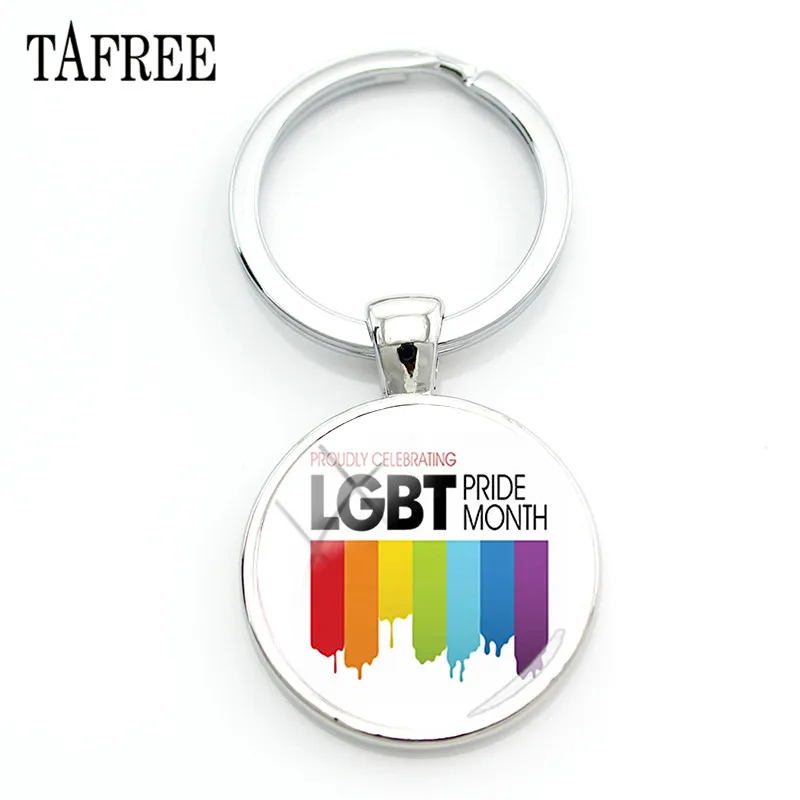 TAFREE New LGBT Key Chains Round Glass Rainbow Design Picture Pendant Keychain For Bag Car Key Cabochon Dome Jewelry BT57
TAFREE New LGBT Key Chains Round Glass Rainbow Design Picture Pendant Keychain For Bag Car Key Cabochon Dome Jewelry BT57