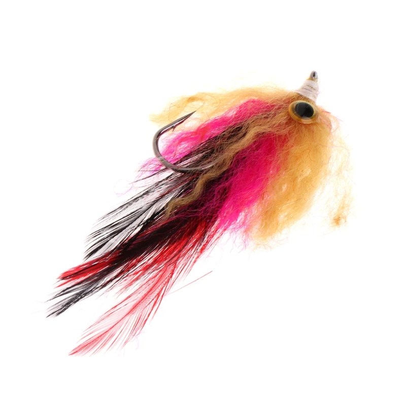 Fly Fishing Hook Leather Bait With Eyes Lure Colorful Trout Salmon Streamer Jig 3
Fly Fishing Hook Leather Bait With Eyes Lure Colorful Trout Salmon Streamer Jig 3