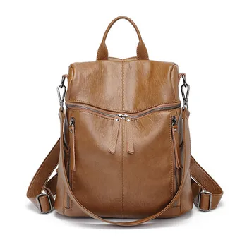 New Multifunction Backpack Women Leather Backpack Large Cool Schoolbags for Girls Fashion Female Bagpack Sac A Dos 2020 mochila
New Multifunction Backpack Women Leather Backpack Large Cool Schoolbags for Girls Fashion Female Bagpack Sac A Dos 2020 mochila