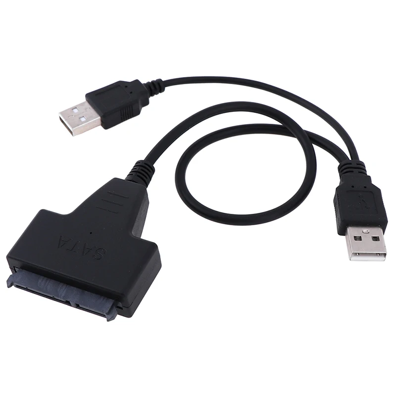 SATA to USB 2.0 Dual 22pin Adapter Cables External Power For 2.5''' Ssd Hdd Hard Disk Drive Converter
SATA to USB 2.0 Dual 22pin Adapter Cables External Power For 2.5''' Ssd Hdd Hard Disk Drive Converter