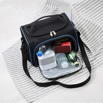 Lunch Insulated Bag Handbag Double Layer Zipper Oxford Cloth Portable For Picnic Travel MSJ99
Lunch Insulated Bag Handbag Double Layer Zipper Oxford Cloth Portable For Picnic Travel MSJ99