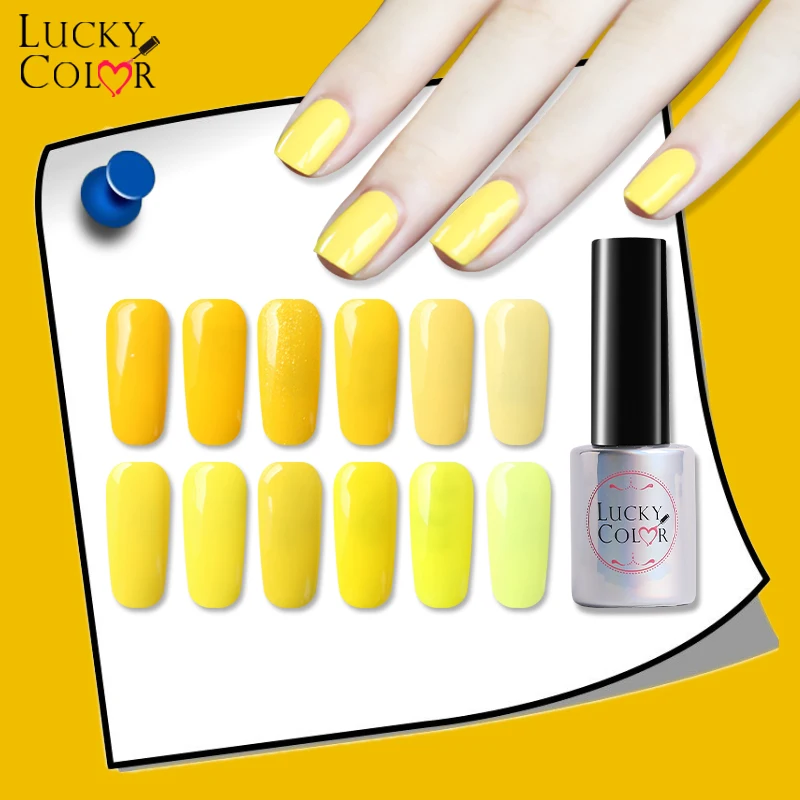 Yellow Gel Nail Polish High Quality Long-lasting Soak Off UV LED 10ML/Bottle 12 Colors Pure Nail Art Tool
Yellow Gel Nail Polish High Quality Long-lasting Soak Off UV LED 10ML/Bottle 12 Colors Pure Nail Art Tool
