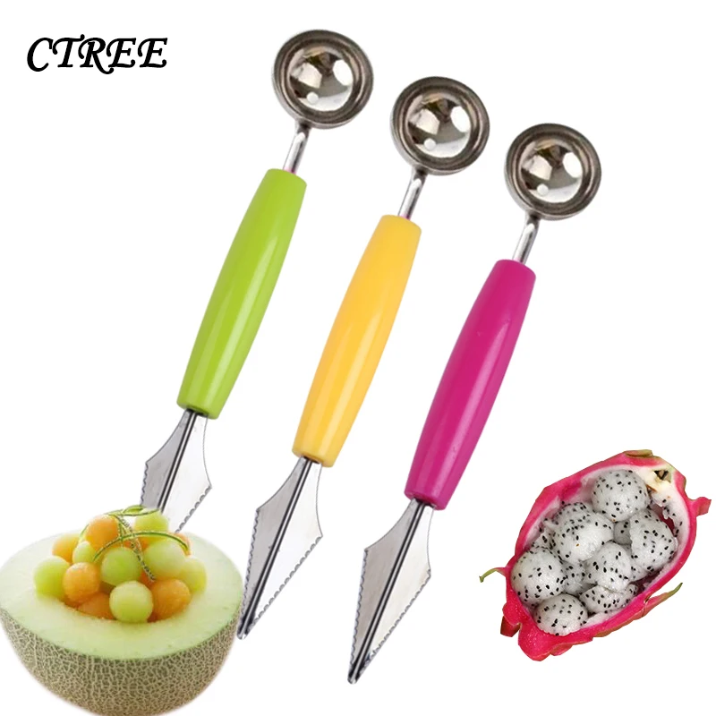 CTREE Watermelon Digging Ball Spoon Stainless Steel Double Head Fruit Carving Knife Digging Ball Spoon Kitchen Accessories C641
CTREE Watermelon Digging Ball Spoon Stainless Steel Double Head Fruit Carving Knife Digging Ball Spoon Kitchen Accessories C641