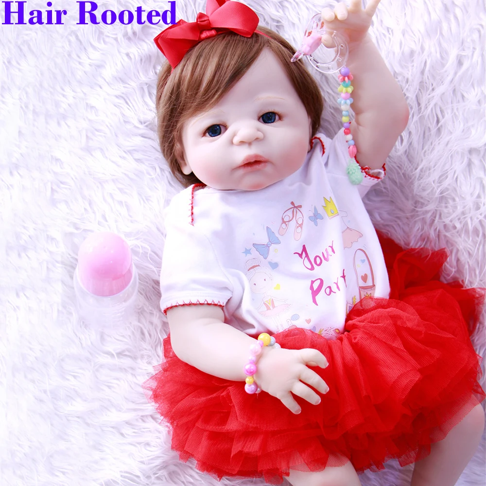 DollMai Reborn 23" real full silicone body rooted hair reborn baby dolls real baby alive bonecas reborn child birthday gift
DollMai Reborn 23" real full silicone body rooted hair reborn baby dolls real baby alive bonecas reborn child birthday gift
