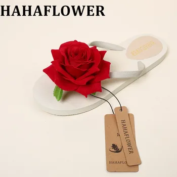 HAHA FLOWER Sexy Rose flowers slippers summer thick bottom fashion tide beach sandals flat handmade women flip flops A6
HAHA FLOWER Sexy Rose flowers slippers summer thick bottom fashion tide beach sandals flat handmade women flip flops A6