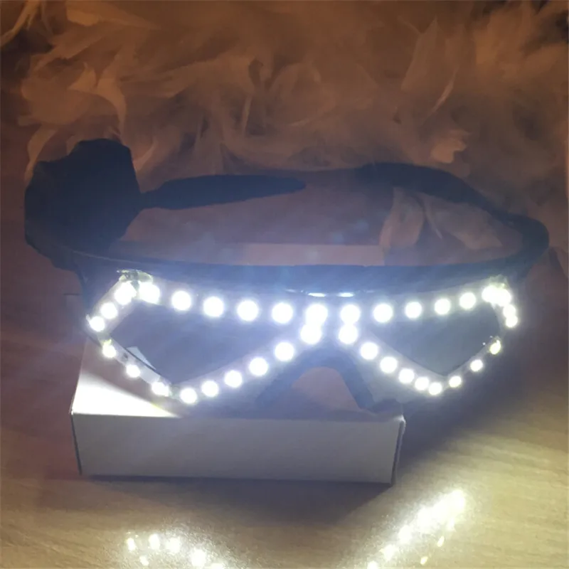  LED Luminous Flashing Party Glasses Bar DJ Christmas Halloween Masquerade Eyewear Funny Led Glasses Mask03