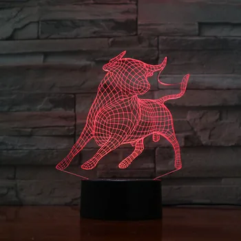 bullfighting LED Night Light 3D Illusion 7 Color Changing Decorative Light Child Kids Girl Gift Animals Desk Night Lamp Cattle
bullfighting LED Night Light 3D Illusion 7 Color Changing Decorative Light Child Kids Girl Gift Animals Desk Night Lamp Cattle