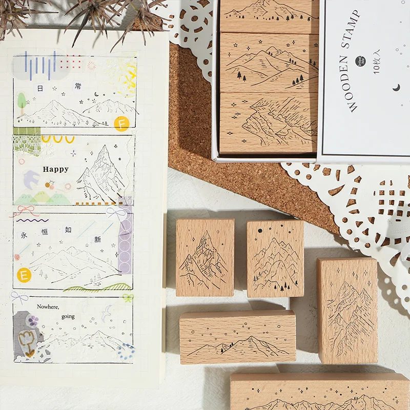 10 pcs/set Retro landscape decoration stamp DIY wooden rubber stamps for scrapbooking stationery scrapbooking standard stamp
10 pcs/set Retro landscape decoration stamp DIY wooden rubber stamps for scrapbooking stationery scrapbooking standard stamp