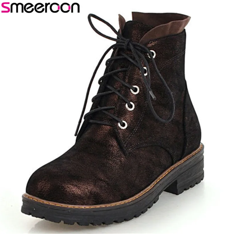 Smeeroon new arrival round toe ankle boots for women zip+cross tied women boots med heels autumn winter boots party shoes
Smeeroon new arrival round toe ankle boots for women zip+cross tied women boots med heels autumn winter boots party shoes