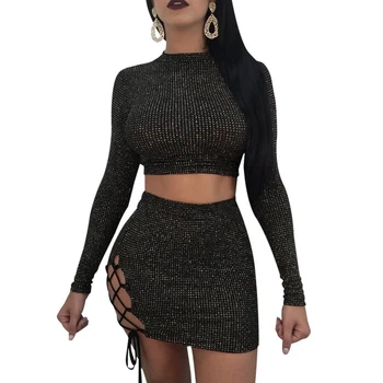 Women Two Piece Set Female Autumn Sexy Hollow Out Cotton Top +Mini Skirt Ladies Long Sleeve Outfit Femme Night Club Suits
Women Two Piece Set Female Autumn Sexy Hollow Out Cotton Top +Mini Skirt Ladies Long Sleeve Outfit Femme Night Club Suits