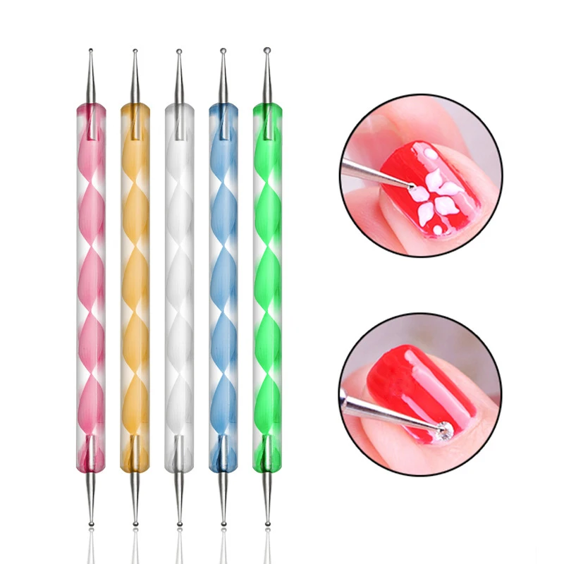 5Pcs Set UV Gel Painting Nail Art Dotting Pen Acrylic Handle Rhinestone Crystal 2 Way Brush Salon Decoration Manicure Tools Kit
5Pcs Set UV Gel Painting Nail Art Dotting Pen Acrylic Handle Rhinestone Crystal 2 Way Brush Salon Decoration Manicure Tools Kit