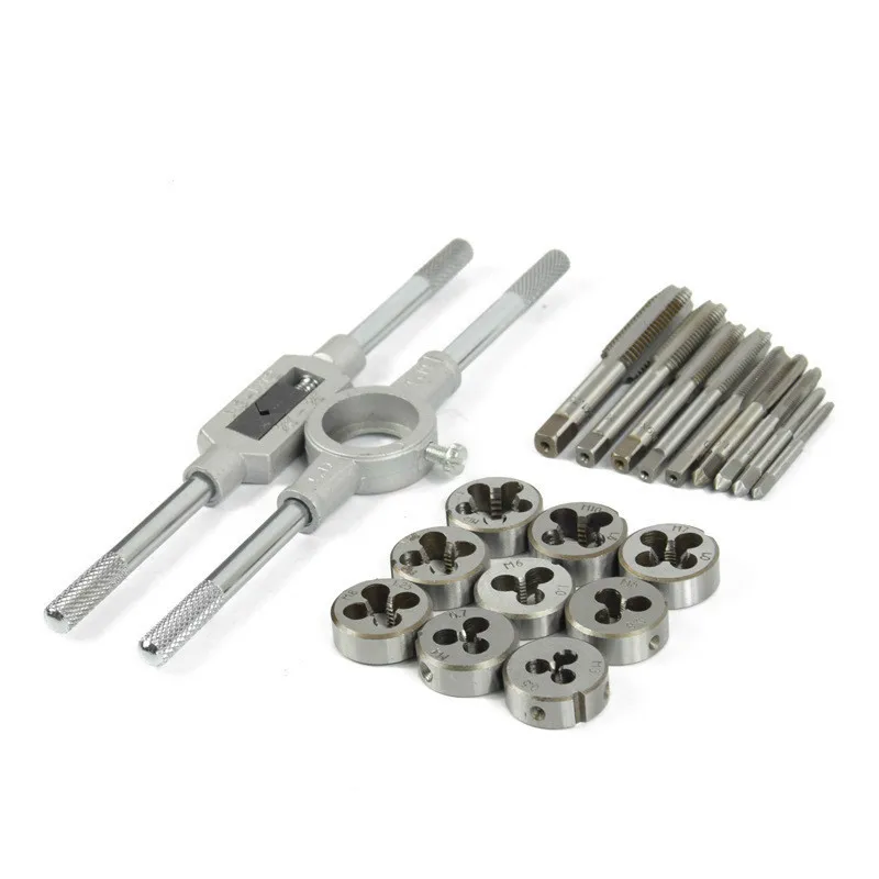 20pcs Metric Tap and Die Set M3-M12 Screw Thread Plug Taps Alloy Steel Hand Screw Taps Hand Tools for Metal Working
20pcs Metric Tap and Die Set M3-M12 Screw Thread Plug Taps Alloy Steel Hand Screw Taps Hand Tools for Metal Working