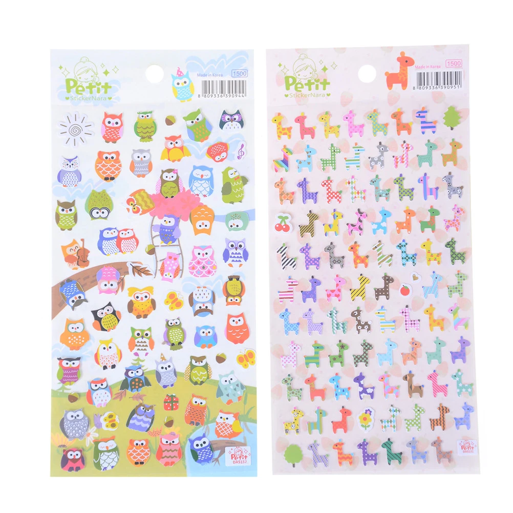 2 Sheets/lot Owl Giraffe Cartoon Stickers 3D DIY Kawaii Diary Decoration Scrapbooking kindergarten gift Stationery Kids Toys
2 Sheets/lot Owl Giraffe Cartoon Stickers 3D DIY Kawaii Diary Decoration Scrapbooking kindergarten gift Stationery Kids Toys