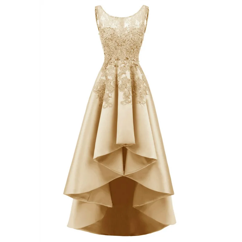 W.JOLI Evening Dress Sexy Asymmetrical Prom Gown Satin Lace Appliques Bride Banquet Elegant Wedding Party Dresses 2019
W.JOLI Evening Dress Sexy Asymmetrical Prom Gown Satin Lace Appliques Bride Banquet Elegant Wedding Party Dresses 2019