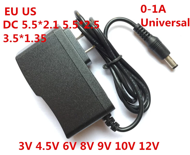 

1pcs AC 110-240V DC 3V 4.5V 6V 8V 9V 10V 12V for 1A LED light strips power adapter 12 Volt 1 A Converter power supply 12 V