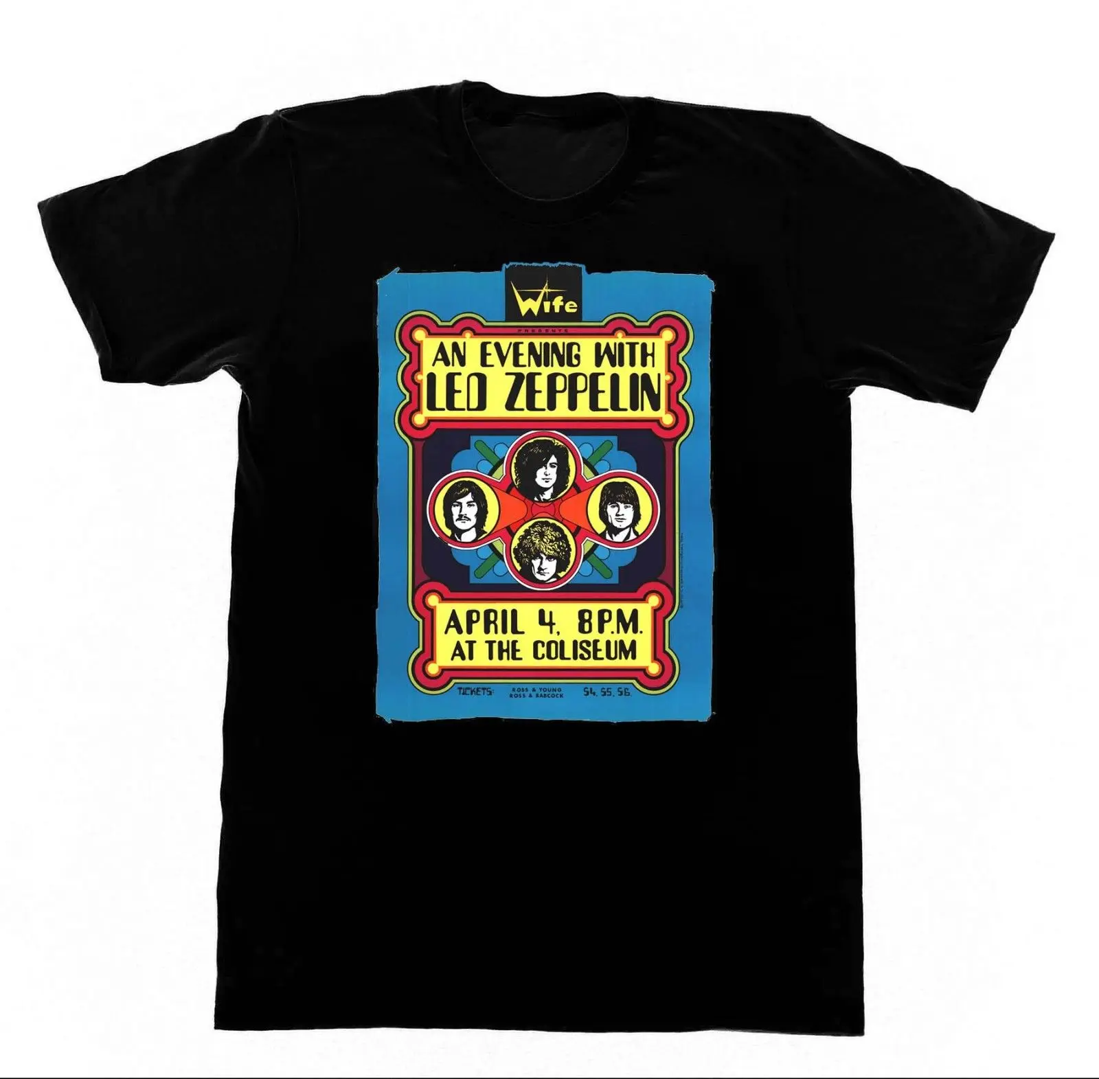 Led Zepplin-винтажный постер для концертов Рубашка M20 футболка Роберт растения джимзи